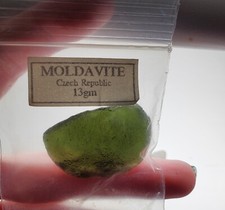 13g Moldavite ☆SUPERB☆ LARGE Half Drop RARE Quality Specimen or Lapidary Rough picture