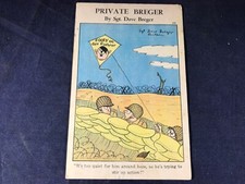 X3-41 VINTAGE MILITARY POST CARD - POSTED 1943 - PRIVATE BERGER WARTIME COMIC picture