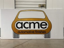🔥 Very RARE Vintage 70s American MUSCLE Car ACME Paint AUTOMOTIVE Finishes SIGN picture