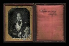 RARE Portrait of J. CARLOS GARDINER Daguerreotype Photographer Mexico 1847 ID'd picture