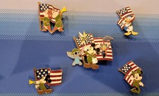 Complete Disney Shopping Pin Set LE 250 Military Carrying Flag Veterans Day 2009 picture