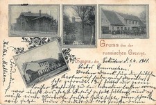 Saugen, Heydekrug, Memel (Saugos, Šilutė, Klaipėda) - Bahnhof, Kirche picture