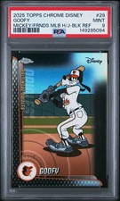 2025 Topps Chrome Disney GOOFY MLB Black Refractor 1 /10 PSA 9 1st Print Orioles picture