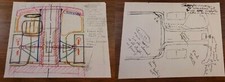 DELOREAN SKETCHES  DRAWN BY JOHN DELOREAN 1977 ORIGINAL fantastic rare vintage picture