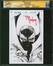 Todd McFarlane King Spawn #50 Sketch 1:1000 CGC Authentic Signature picture