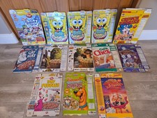 Vintage Kids Cereal Box Lot 13 SpongeBob Rugrats Shrek Scooby Doo Jetsons picture