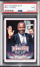 2016 DECISION 2016 #1 BEN CARSON PSA 9 picture