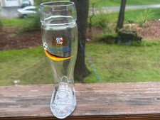 WEIHENSTEPHAN German Glass Boot Beer Mug Soccer Cleat Oldest Brewery EUC picture