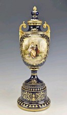 Large Antique Austrian Royal Vienna H/P Porcelain Vase Urn picture