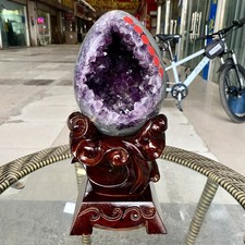 8.1LB Natural beautiful amethyst Dinosaur egg Quartz Crystal specimen healing+st picture