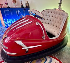 1959 Vintage Dodgem Atomic Red Bumper Car Fully Restored in Pristine Condition picture