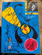 Multi signed Manchester United 1999 programme inc Beckham Ferguson RACC ACGCert picture