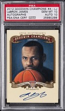 2012 GOODWIN CHAMPIONS AUTOS #A-LJ LEBRON JAMES PSA 10 AUTO 10 picture