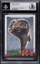E.T. the Extra-Terrestrial Original Art Sketch Card 1/1 BAS picture