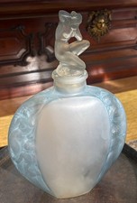 Rene Lalique Sirenes Vase No.883 Blue Patina Frosted Glass c1920 35cm picture