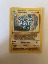 Pokémon TCG Machamp Seismic Toss Holo Foil Rare 1st Addition 8/102 picture