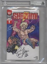 RIC FLAIR SHAZAM DC WCW WWF SIGNED AUTO ORIGINAL ART COMIC COVER 1/1 BAS picture