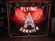 New Flying A Service Porcelain Neon Sign 72