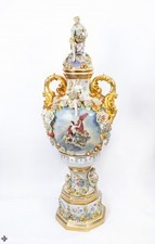 Huge Pair 5ft Delightful Dresden Style Porcelain Vases This is an utterly magni picture