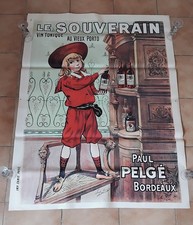 Old original poster LE SOVEREIGN de Paul Bergé imp Camis early 20th century picture