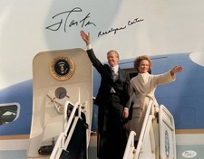Jimmy Carter & Rosalynn Signed Air Force One (39th President) 11x14 Photo JSA picture