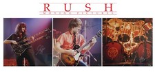 Limited edition signed RUSH photos Geddy Lee, Alex Lifeson & Neil Peart - COA picture