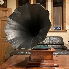 Antique Leader gramophone UK HMV model 7 Large Gramophone Rarest item picture