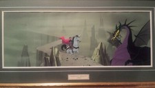 SLEEPING BEAUTY PHILLIP, MALEFICENT DRAGON ON DISNEY PAN EYVIND EARLE BG, NM-M picture