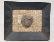 Antique Vintage Mexican Teotihuacan Mask Head Souvenir Aztec Maya Olmec picture