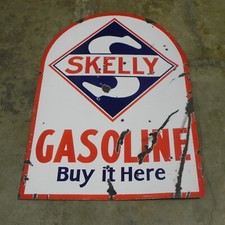 SKELLY TAGOLENE OILS & GREASES DOUBLE SIDED PORCELAIN SIGN 39.88