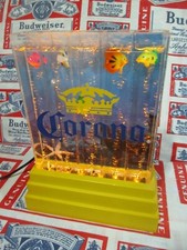 Rš Aš”RšE NEW VTG 2004 CORONA BEER HOAX LIE FISH TANK MOTION LED BAR LIGHT SIGN picture
