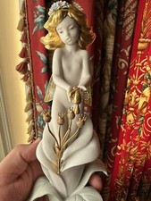 Lladro Fairy 17906 , by Juan I. Aliena 24k & 18k Gold Enamel Figure &Gold Broach picture
