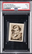 1950 ANDRA FILMSERIER IDOLBILDS STJARNSERIE-RAMSERIEN #517 MARILYN MONROE PSA 5 picture