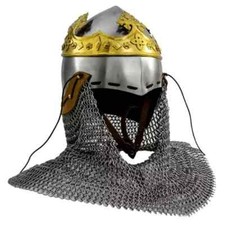 Robert the Bruce With Chainmail Helmet- 18 Gauge Steel for LARP/Reenactment picture