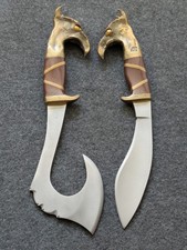 Rare Set of Bronze Jody Samson BattleAx & Kukri Knives, One Of A Kind Set picture