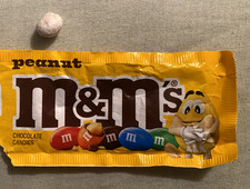 Very rare white albino PEANUT M&M candy with package, UNTOUCHED by human hands picture