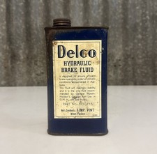 HOLDEN GMH DELCO Brake Fluid 1 imp Pint Vintage Australian Automobile Tin picture
