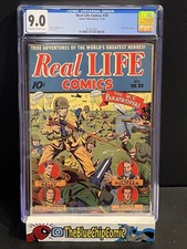 Real Life Comics #20 - CGC 9.0 - 1944 Nedor Publications - WWII Cover picture