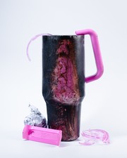 LIGHTLY USED Winter Pink Stanley x Starbucks 40oz Tumbler | One of a Kind picture