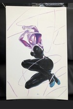 GHOST SPIDER #1 Clayton Crain Original Comic Book Cover Art picture