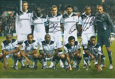 Tottenham Squad 5 Signed 12x8 Photo + COA Autograph Spurs Gareth Bale Lennon picture