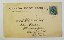 CANADA Postal Card ~ Postcard Posted 2/23/1899 - Hand Written Message - CANADA picture