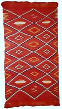Handmade Antique collectible Native American Navajo blanket 4.7' x 7.7' (143cm x picture