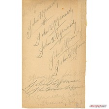 John F. Kennedy 1931 Personally Owned Book Page Signed 13 Times BAS Beckett picture