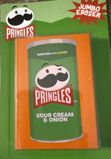 Pringles Sour Cream & Onion Orange-Green Jumbo Eraser By ABG School Supply NEW picture
