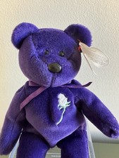 RARE Ty Beanie Babies Princess Diana Bear Toy WITH ERRORS picture