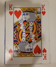 King Size Playing Cards - 10.5x14.75 Full Deck, Multicolor, Huge Poker Index picture