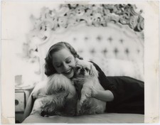 Tallulah Bankhead Actress Pekingese Otto Fenn Studio Vintage Press Photo NYC picture