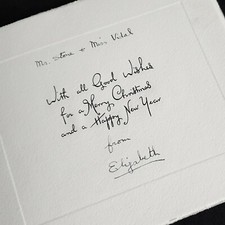 1939 Princess Queen Elizabeth II Signed Age 13 Childhood Royal Christmas Card UK picture