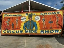 Authentic Coleman Bros. Circus Side Show Snap Wyatt Studios Banner